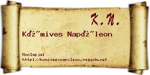 Kőmives Napóleon névjegykártya